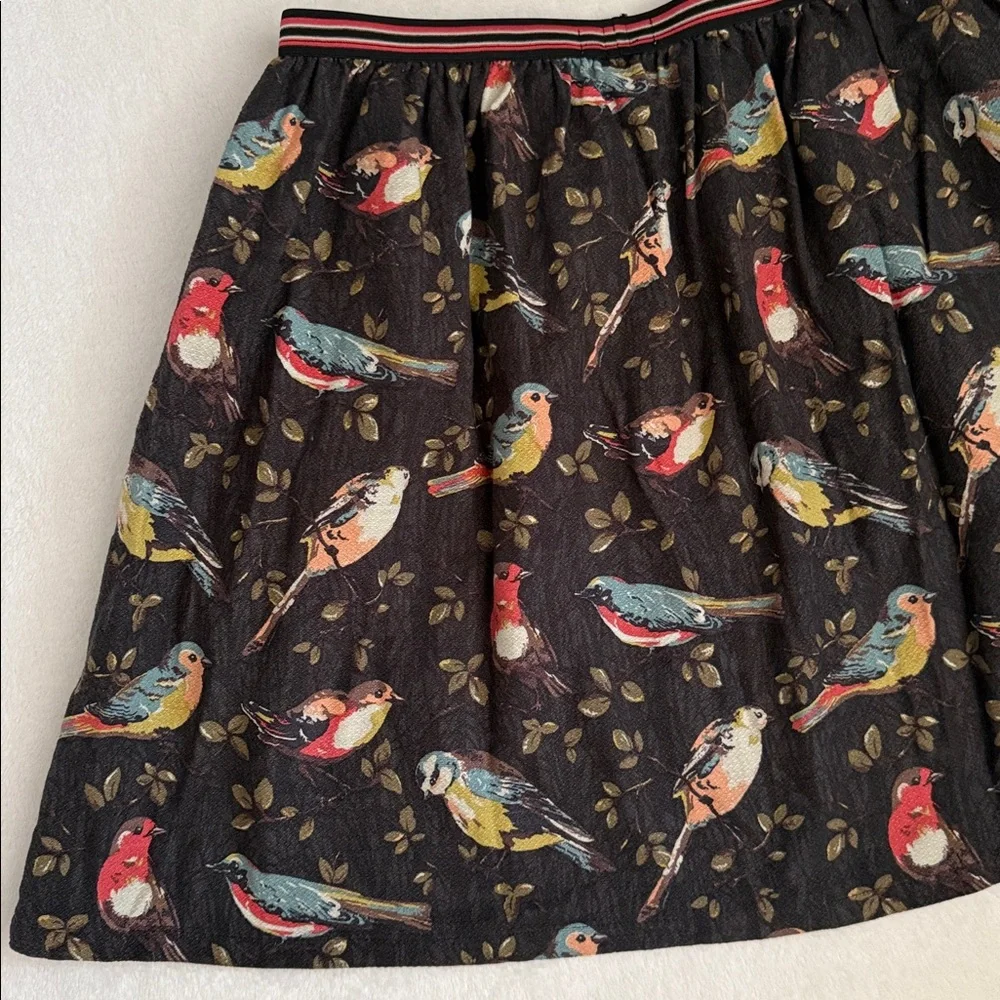 Cath Kidston London | Garden Bird Print Cotton Pull On Skirt Pockets (M 6-8) - Picture 9 of 13